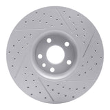 Dynamic Friction 2010-2016 Volvo XC60 Front Left Drilled & Slotted Geoperformance Rotor by Dynamic Friction Company 830-27043L