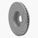 Dynamic Friction 2010-2016 Volvo XC60 Front Left Drilled & Slotted Geoperformance Rotor by Dynamic Friction Company 830-27043L