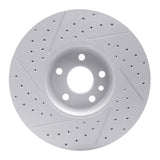 Dynamic Friction 2010-2016 Volvo XC60 Front Right Drilled & Slotted Geoperformance Rotor by Dynamic Friction Company 830-27043R