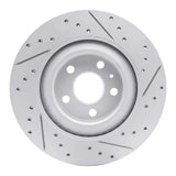 Dynamic Friction 2016-2026 Volvo XC60 Rear Left Drilled & Slotted Geoperformance Rotor by Dynamic Friction Company 830-27052L