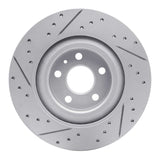 Dynamic Friction 2016-2026 Volvo V90 Rear Right Drilled & Slotted Geoperformance Rotor by Dynamic Friction Company 830-27052R