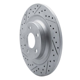 Dynamic Friction 2019-2025 Volvo XC40 Rear Left Drilled & Slotted Geoperformance Rotor by Dynamic Friction Company 830-27061L