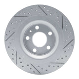 Dynamic Friction 2019-2025 Volvo XC40 Rear Left Drilled & Slotted Geoperformance Rotor by Dynamic Friction Company 830-27061L