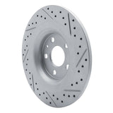 Dynamic Friction 2019-2025 Volvo XC40 Rear Left Drilled & Slotted Geoperformance Rotor by Dynamic Friction Company 830-27061L