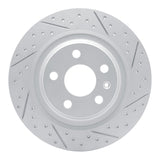 Dynamic Friction 2019-2025 Volvo XC40 Rear Right Drilled & Slotted Geoperformance Rotor by Dynamic Friction Company 830-27061R