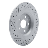 Dynamic Friction 2019-2025 Volvo XC40 Rear Right Drilled & Slotted Geoperformance Rotor by Dynamic Friction Company 830-27061R