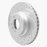 Dynamic Friction 2002-2008 BMW 760Li Front Left Drilled & Slotted Geoperformance Rotor by Dynamic Friction Company 830-31058L