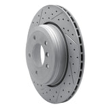 Dynamic Friction 2004-2010 BMW 525i (Mexico) Rear Left Drilled & Slotted Geoperformance Rotor by Dynamic Friction Company 830-31066L