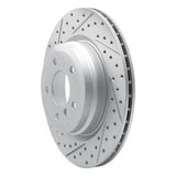 Dynamic Friction 2006-2015 BMW 330xi Rear Left Drilled & Slotted Geoperformance Rotor by Dynamic Friction Company 830-31070L