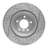 Dynamic Friction 2006-2015 BMW 330xi Rear Left Drilled & Slotted Geoperformance Rotor by Dynamic Friction Company 830-31070L
