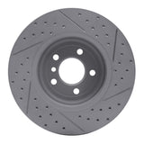 Dynamic Friction 2011-2019 BMW ActiveHybrid 5 Front Left Drilled & Slotted Geoperformance Rotor by Dynamic Friction Company 830-31097L