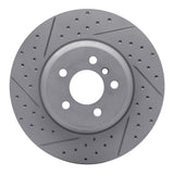 Dynamic Friction 2011-2019 BMW ActiveHybrid 5 Front Left Drilled & Slotted Geoperformance Rotor by Dynamic Friction Company 830-31097L