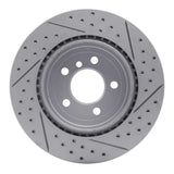 Dynamic Friction 2011-2016 BMW 535i xDrive Rear Left Drilled & Slotted Geoperformance Rotor by Dynamic Friction Company 830-31104L