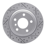 Dynamic Friction 2006-2020 BMW 330i GT xDrive Rear Right Drilled & Slotted Geoperformance Rotor by Dynamic Friction Company 830-31117R