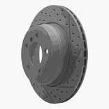 Dynamic Friction 2007-2019 BMW X5 Rear Right Drilled & Slotted Geoperformance Rotor by Dynamic Friction Company 830-31143R