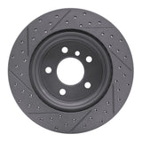 Dynamic Friction 2007-2019 BMW X5 Rear Right Drilled & Slotted Geoperformance Rotor by Dynamic Friction Company 830-31143R