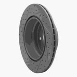 Dynamic Friction 2007-2019 BMW X5 Rear Right Drilled & Slotted Geoperformance Rotor by Dynamic Friction Company 830-31143R