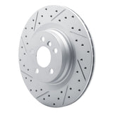 Dynamic Friction 2019-2024 BMW X2 Rear Left Drilled & Slotted Geoperformance Rotor by Dynamic Friction Company 830-31176L