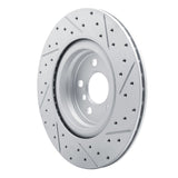 Dynamic Friction 2019-2024 BMW X2 Rear Left Drilled & Slotted Geoperformance Rotor by Dynamic Friction Company 830-31176L
