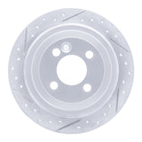 Dynamic Friction 2009-2014 Mini Cooper (Excl Clubman) Rear Left Drilled & Slotted Geoperformance Rotor by Dynamic Friction Company 830-32007L