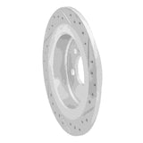 Dynamic Friction 2009-2014 Mini Cooper (Excl Clubman) Rear Left Drilled & Slotted Geoperformance Rotor by Dynamic Friction Company 830-32007L