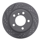 Dynamic Friction 2011-2016 MINI Cooper Countryman Rear Left Drilled & Slotted Geoperformance Rotor by Dynamic Friction Company 830-32010L