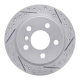 Dynamic Friction 2014-2024 MINI Cooper (Excl Clubman) Rear Right Drilled & Slotted Geoperformance Rotor by Dynamic Friction Company 830-32013R