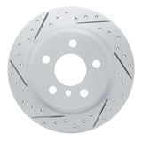 Dynamic Friction 2014-2025 BMW i3 Rear Left Drilled & Slotted Geoperformance Rotor by Dynamic Friction Company 830-32016L