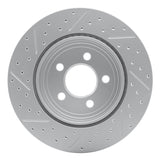 Dynamic Friction 2016-2024 MINI Cooper (Excl Clubman) Front Right Drilled & Slotted Geoperformance Rotor by Dynamic Friction Company 830-32018R