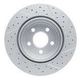 Dynamic Friction 2005-2023 Chrysler 300 Rear Left Drilled & Slotted Geoperformance Rotor by Dynamic Friction Company 830-39018L