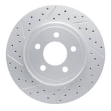 Dynamic Friction 2005-2023 Chrysler 300 Rear Left Drilled & Slotted Geoperformance Rotor by Dynamic Friction Company 830-39018L
