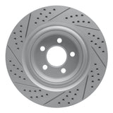 Dynamic Friction 2005-2023 Chrysler 300 Rear Right Drilled & Slotted Geoperformance Rotor by Dynamic Friction Company 830-39020R