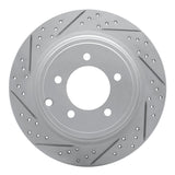 Dynamic Friction 2007-2017 Chrysler Sebring Rear Left Drilled & Slotted Geoperformance Rotor by Dynamic Friction Company 830-39024L