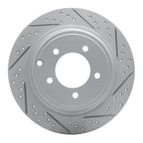 Dynamic Friction 2007-2017 Chrysler Sebring Rear Right Drilled & Slotted Geoperformance Rotor by Dynamic Friction Company 830-39024R