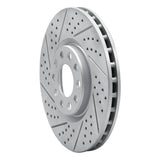 Dynamic Friction 2013-2023 Chrysler 200 Front Left Drilled & Slotted Geoperformance Rotor by Dynamic Friction Company 830-39025L