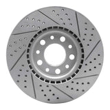 Dynamic Friction 2013-2023 Chrysler 200 Front Left Drilled & Slotted Geoperformance Rotor by Dynamic Friction Company 830-39025L