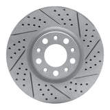 Dynamic Friction 2013-2023 Chrysler 200 Front Right Drilled & Slotted Geoperformance Rotor by Dynamic Friction Company 830-39025R