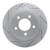 Dynamic Friction 2004-2008 Chrysler Pacifica Rear Left Drilled & Slotted Geoperformance Rotor by Dynamic Friction Company 830-39028L