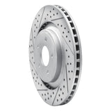 Dynamic Friction 2008-2014 Chrysler 200 Front Left Drilled & Slotted Geoperformance Rotor by Dynamic Friction Company 830-40025L