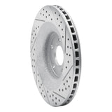 Dynamic Friction 2008-2014 Chrysler 200 Front Left Drilled & Slotted Geoperformance Rotor by Dynamic Friction Company 830-40025L
