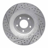 Dynamic Friction 2008-2014 Chrysler 200 Front Right Drilled & Slotted Geoperformance Rotor by Dynamic Friction Company 830-40025R