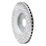 Dynamic Friction 2008-2014 Chrysler 200 Front Right Drilled & Slotted Geoperformance Rotor by Dynamic Friction Company 830-40025R