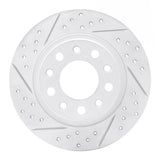 Dynamic Friction 2013-2016 Dodge Dart Rear Left Drilled & Slotted Geoperformance Rotor by Dynamic Friction Company 830-40030L