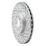 Dynamic Friction 2015-2022 Ram Promaster City Front Right Drilled & Slotted Geoperformance Rotor by Dynamic Friction Company 830-40049R