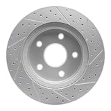 Dynamic Friction 2002-2024 Chrysler Aspen Front Left Drilled & Slotted Geoperformance Rotor by Dynamic Friction Company 830-40094L