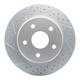 Dynamic Friction 2002-2024 Chrysler Aspen Front Left Drilled & Slotted Geoperformance Rotor by Dynamic Friction Company 830-40094L