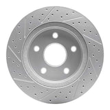 Dynamic Friction 2002-2024 Chrysler Aspen Front Right Drilled & Slotted Geoperformance Rotor by Dynamic Friction Company 830-40094R
