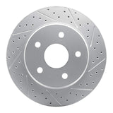Dynamic Friction 2002-2024 Chrysler Aspen Front Right Drilled & Slotted Geoperformance Rotor by Dynamic Friction Company 830-40094R