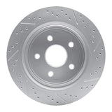 Dynamic Friction 2002-2024 Chrysler Aspen Rear Left Drilled & Slotted Geoperformance Rotor by Dynamic Friction Company 830-40095L