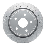 Dynamic Friction 2002-2024 Chrysler Aspen Rear Left Drilled & Slotted Geoperformance Rotor by Dynamic Friction Company 830-40095L